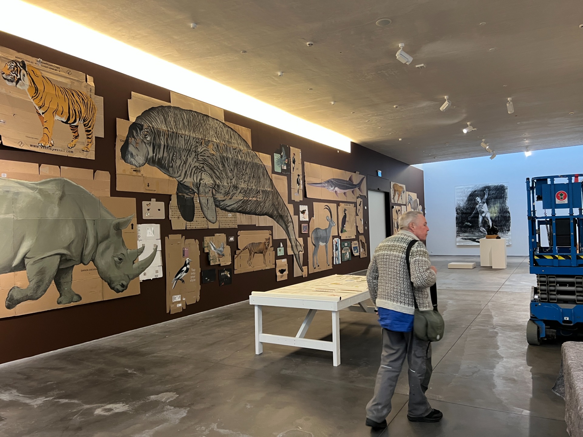 Truede dyr til salg på affaldspap